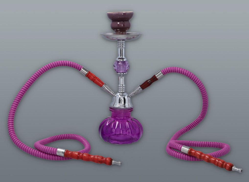 Hookah Elegáns kisméretű lila színű shisha - 2 csöves